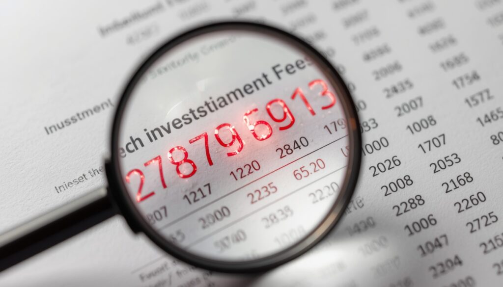 a magnifying glass focusing on a document