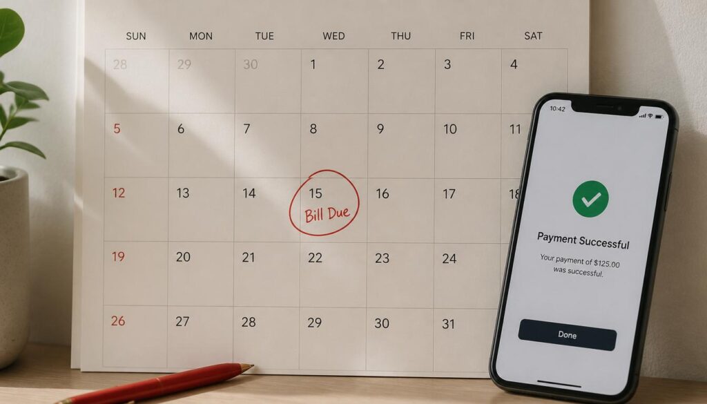 a modern smartphone showing a payment confirmation screen