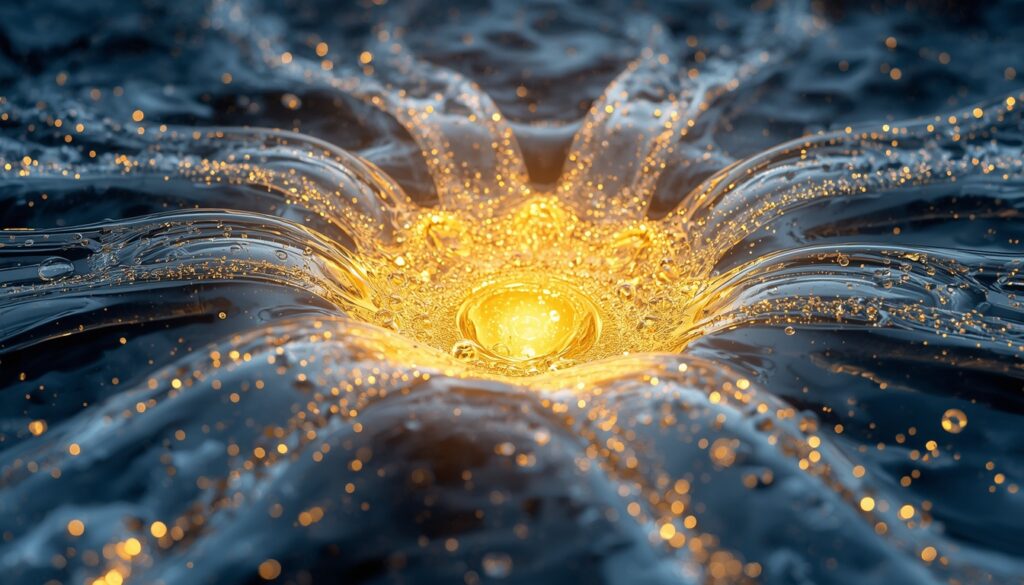 beautiful 3D illustration of multiple glowing rivers of water