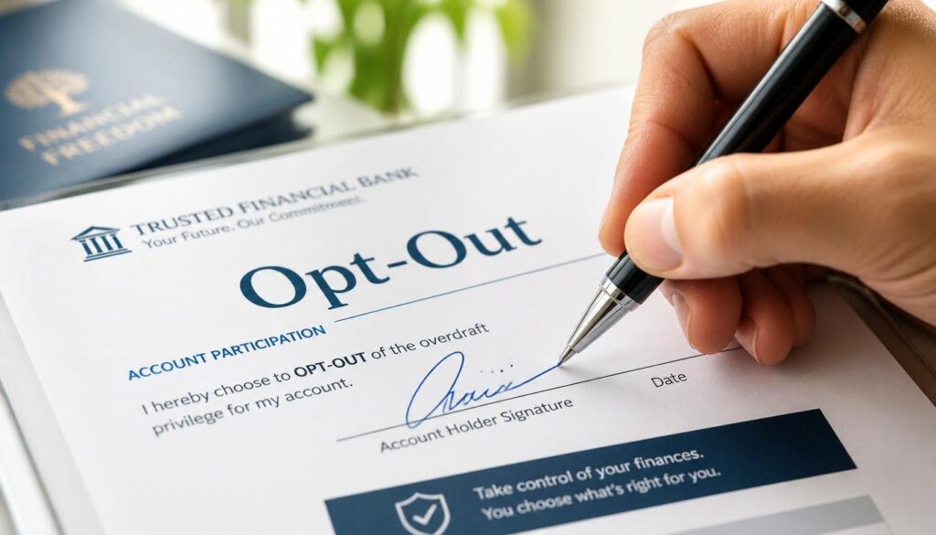signing a formal banking document