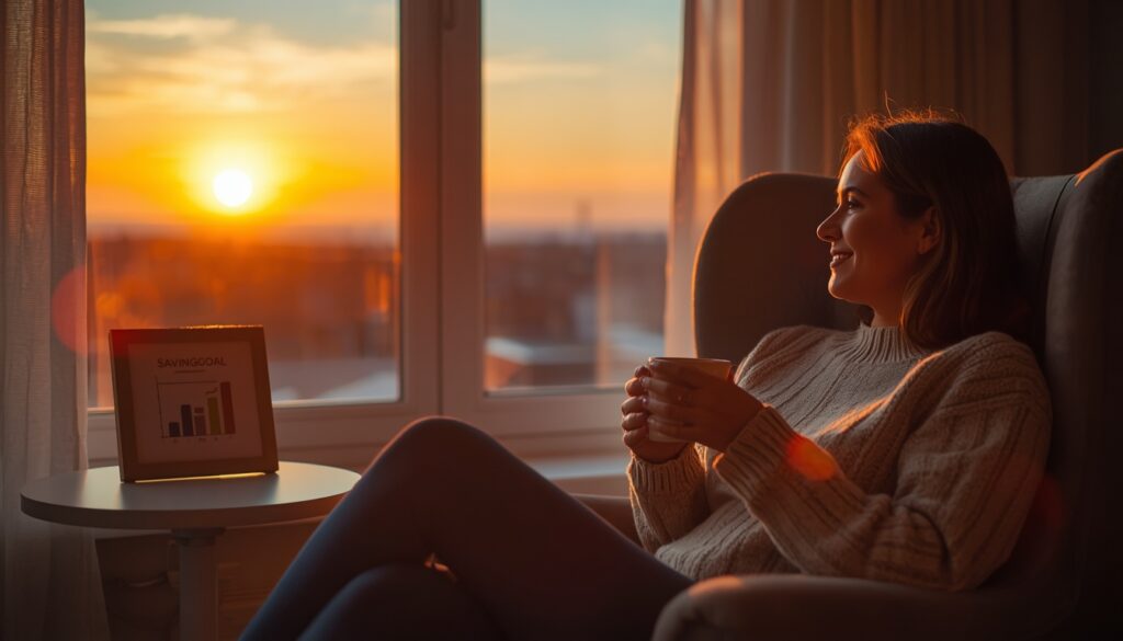 A serene image of a person relaxing in a cozy armchair by a window