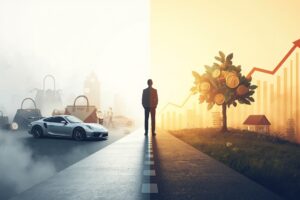 A_split_composition_showing_a_person_standing_at_a_crossroads._On_the_left_path_-0