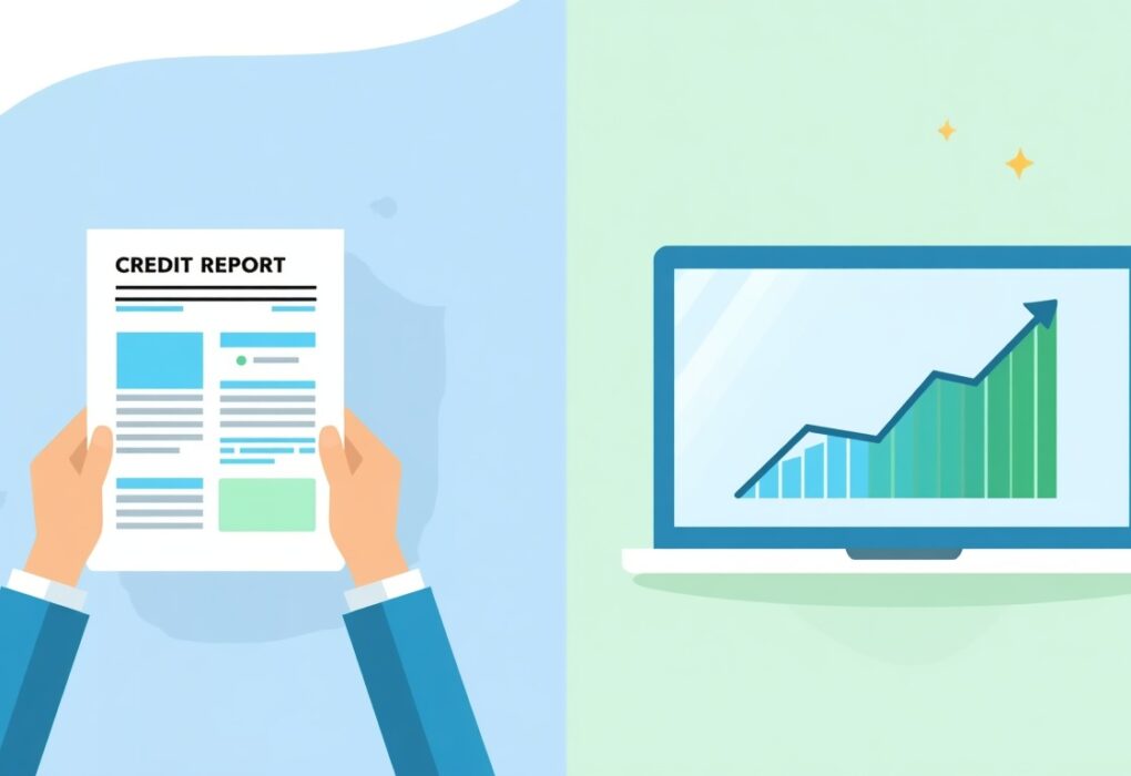 a person's hands holding a credit report document