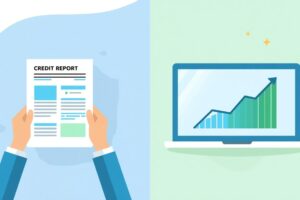 a person's hands holding a credit report document