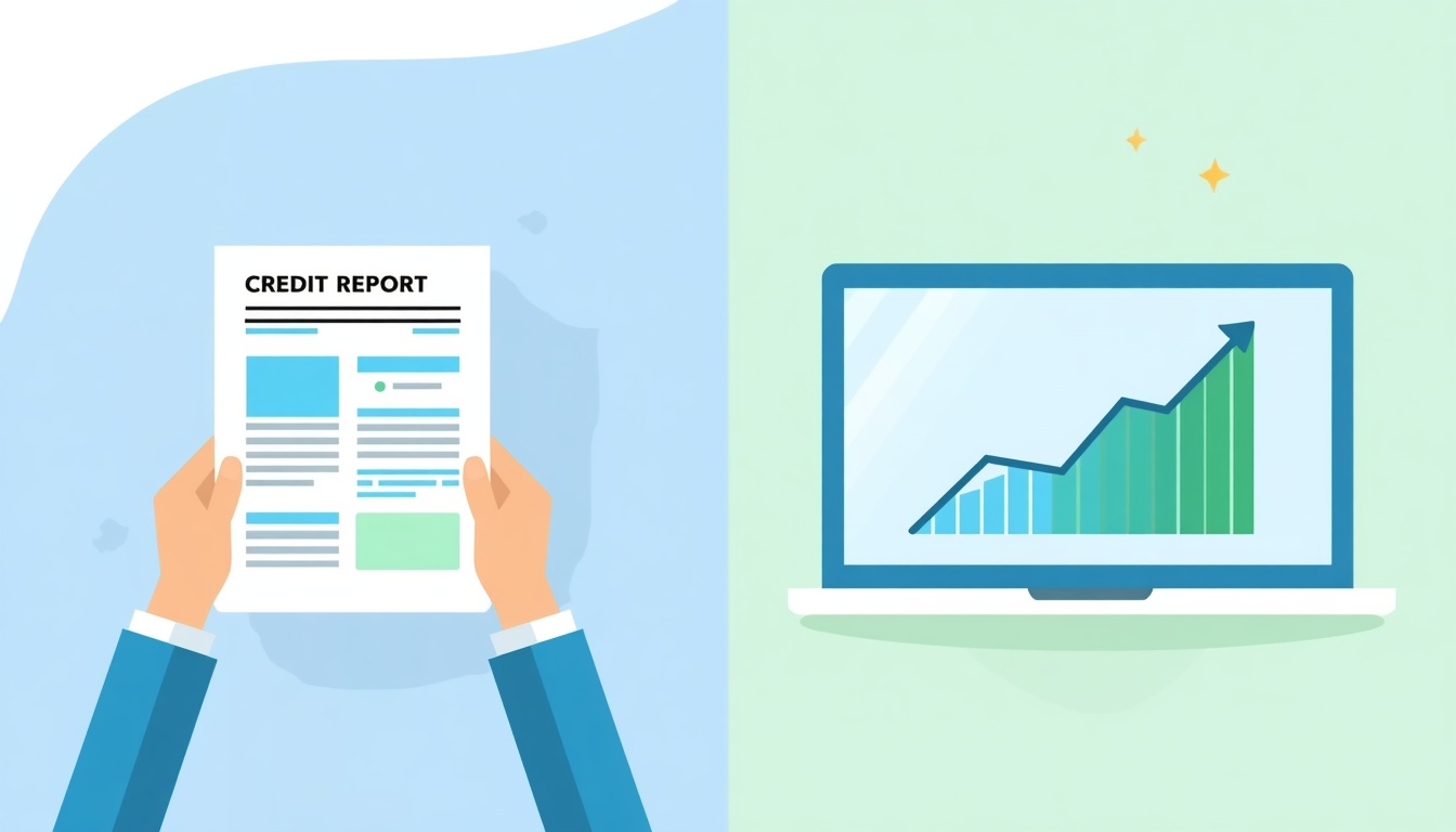 a person's hands holding a credit report document