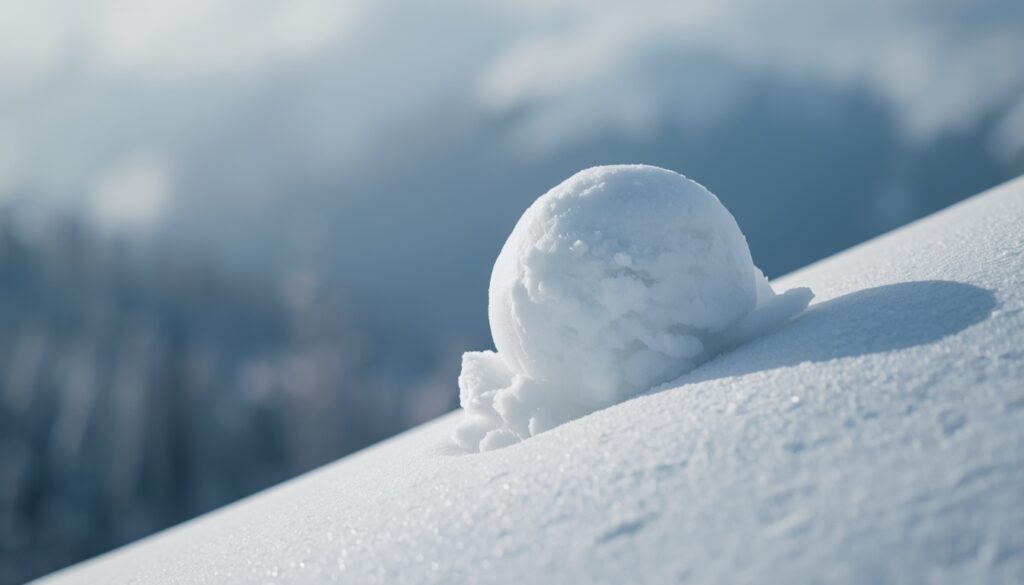 compound interest growth illustrated by a snowball rolling down a hill, demonstrating the exponential power of long-term investing